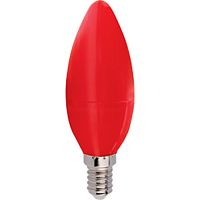 Лампа светодиодная Ecola Color С37 Свеча Е14 220В 6Вт Красная 103х37мм картинка 